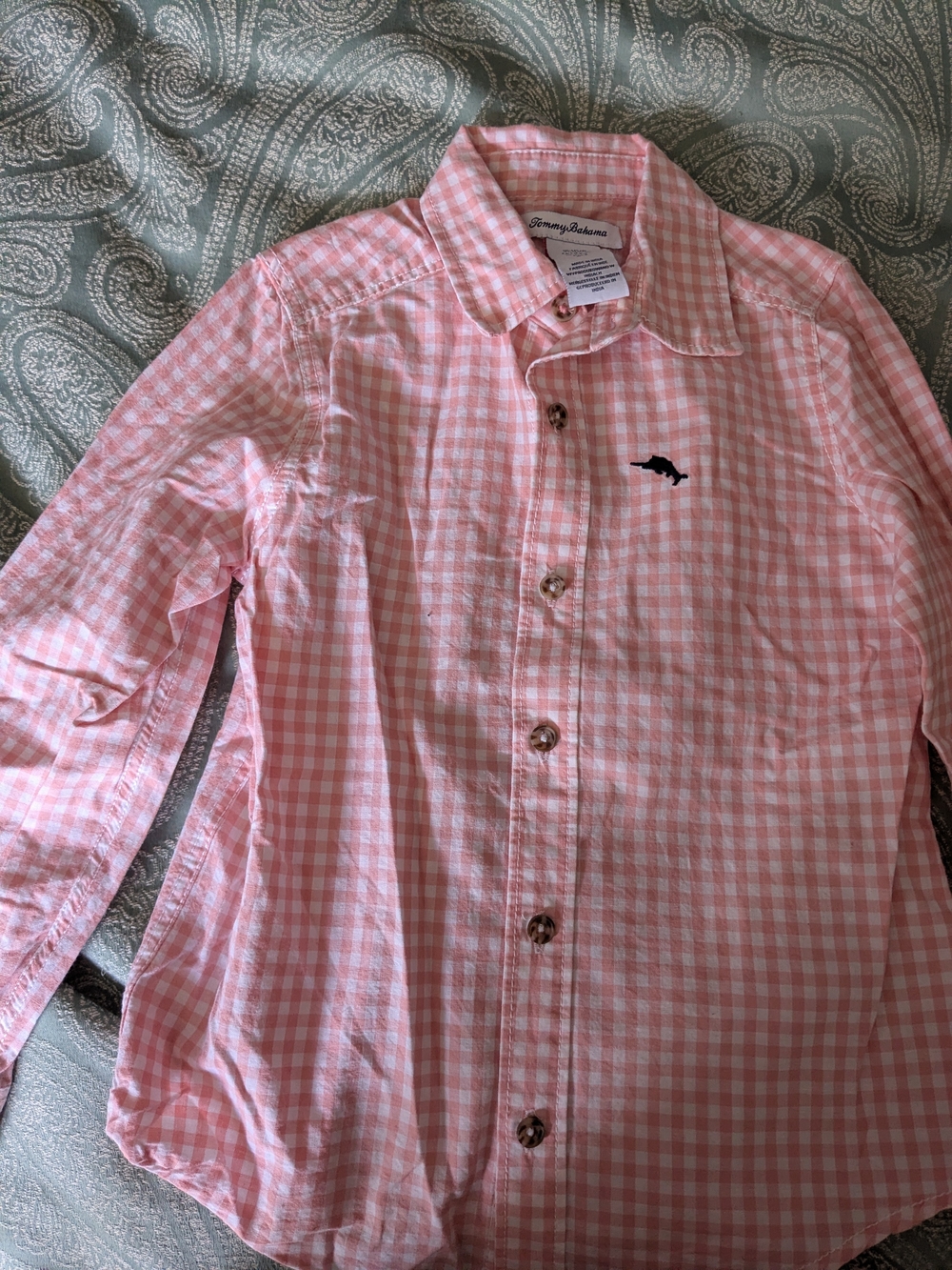 Tommy Bahama Pink Gingham Button-Down Shirt